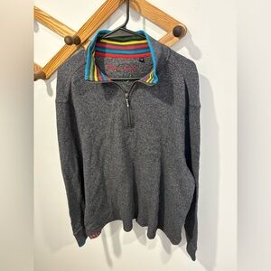 Robert Graham thermal waffle knit half zip pullover sweater